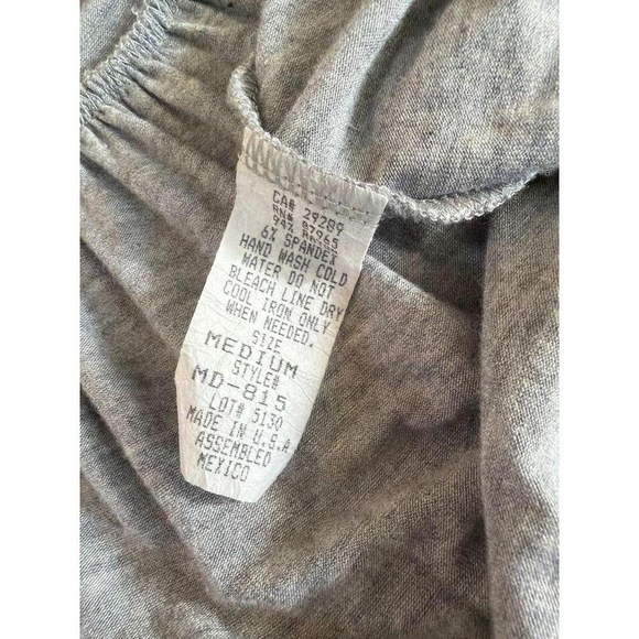 Elan Gray Cardigan Open draped flowy puffed balloon 3/4 sleeve - Picture 6 of 8